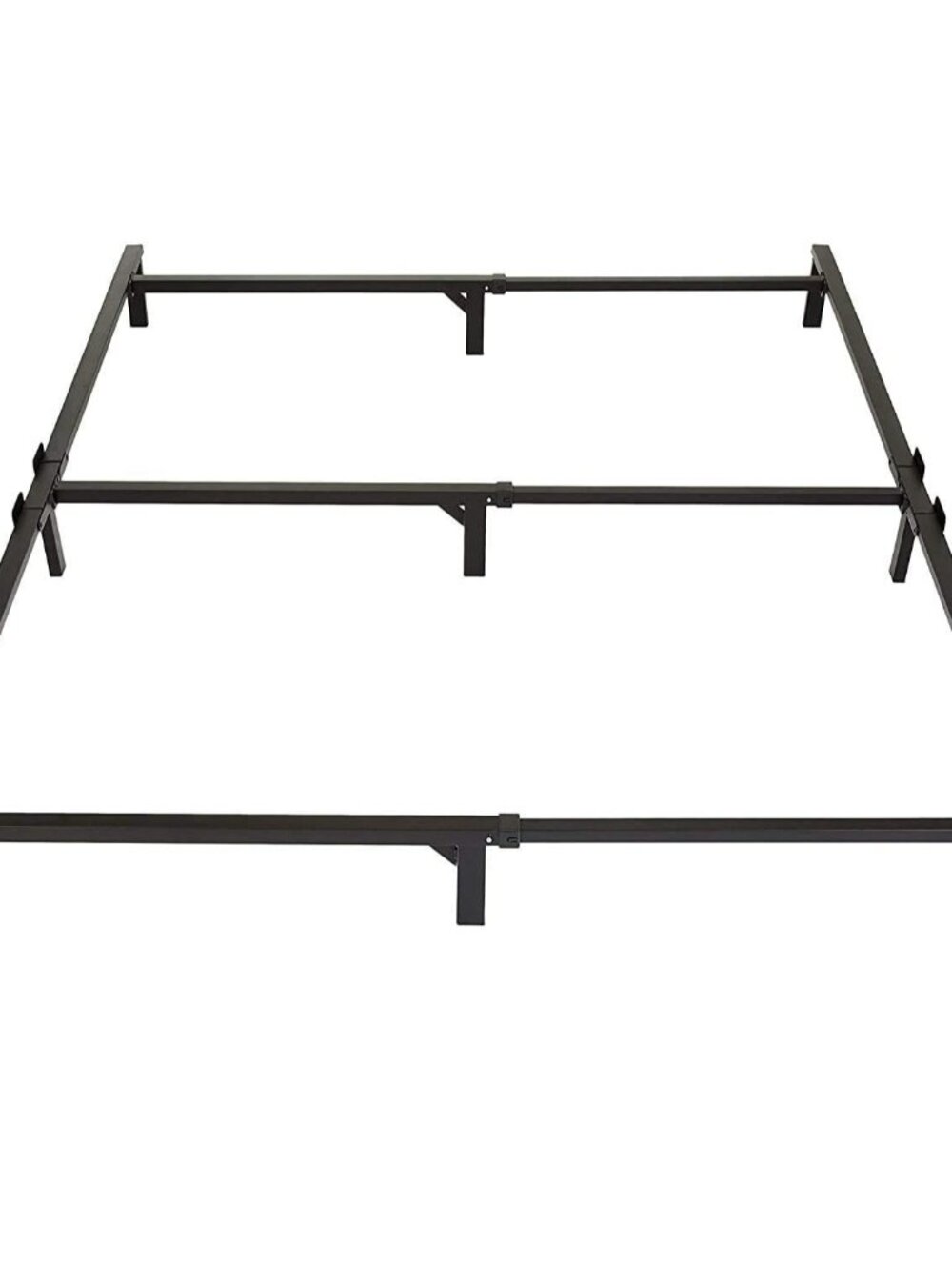 Metal Bed Frame, 9-Leg Support Base for Box Spring and Mattress, King-Size, Tool